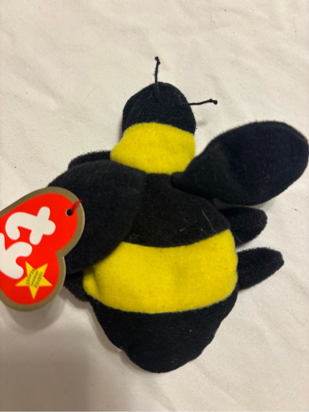 Mini Ty Beanie Babies Beanie Baby. Bumblebee Black and Yellow 1999 McDonald's